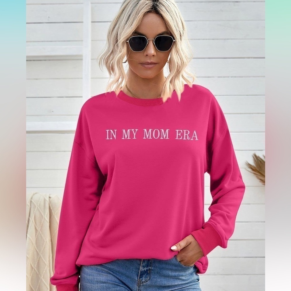In My Mom Era Embroidered Sweatshirt